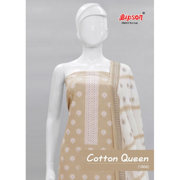 Bipson Cotton Queen Pure Cotton Print Dress Materials